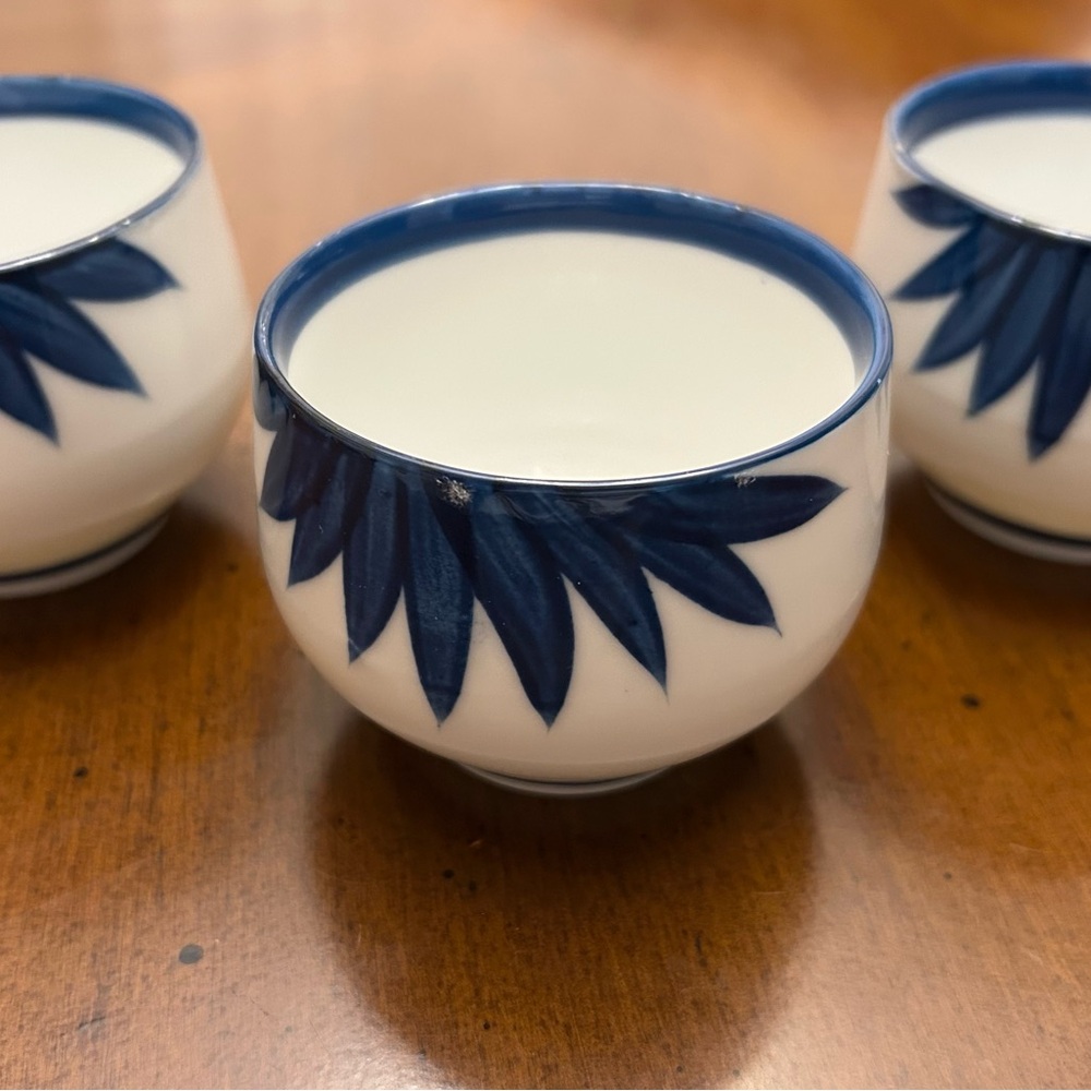 Vintage Blue and White Ceramic Cups